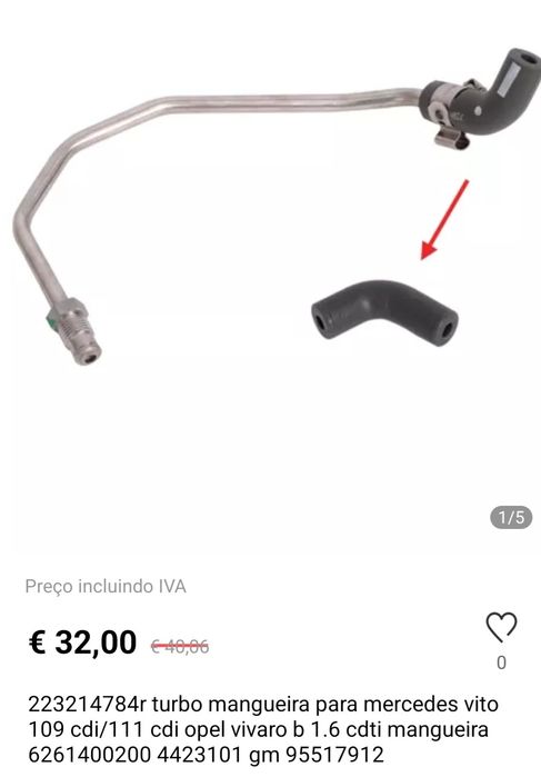 Mangueira hidráulica  , Renault  , Mercedes , Opel