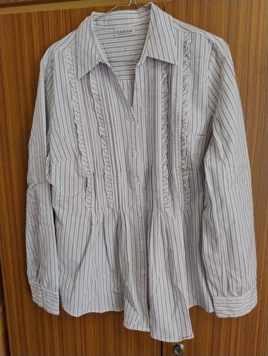 SUPER CENA Szary biały sweterek, bluzka marki H&M, Tanio