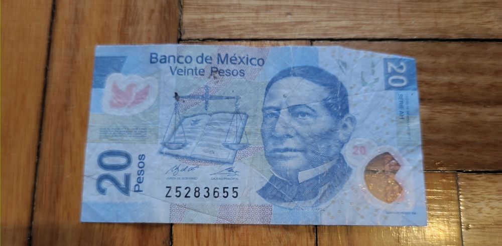 Nota 20 pesos mexicanos