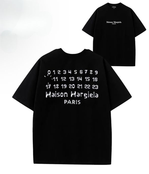 Футболки Maison Margiela Paris Logo унисекс маисон марджела черная