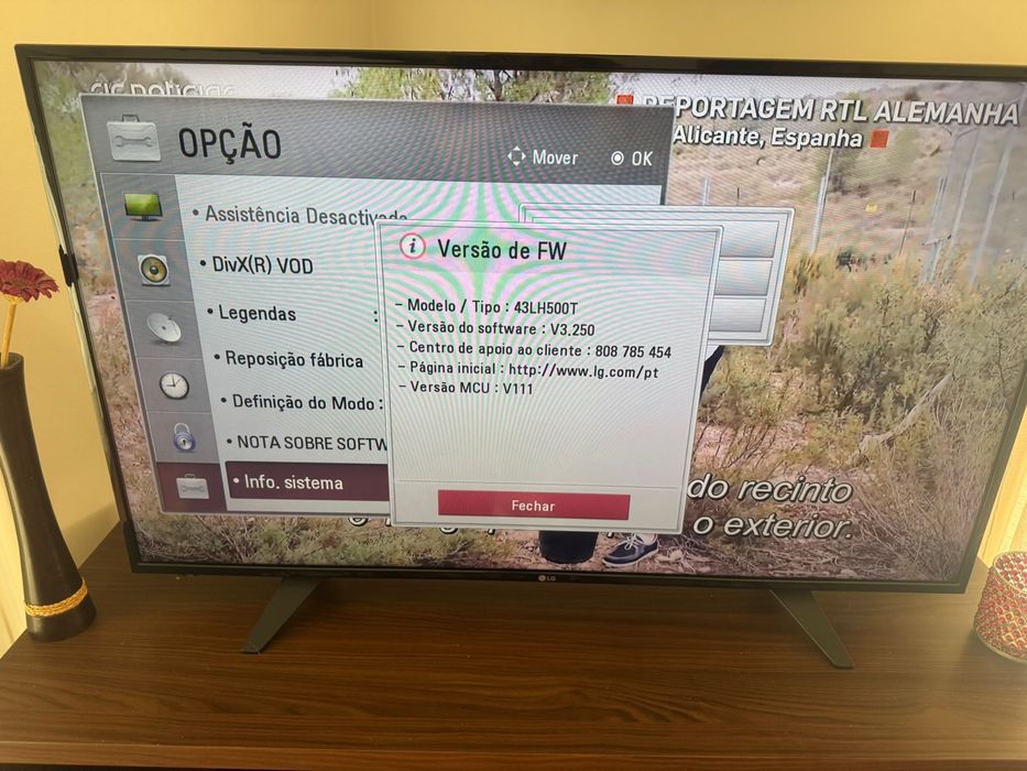 TV LG 43’’ com muito pouco uso