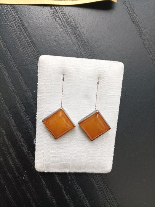 Amber and Silver earings