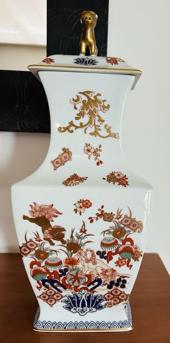 Talha jarra vaso oriental com tampa Vista Alegre - Samurai