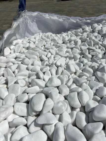 Śnieżnobiały Otoczak Grecki Worki  1-2, 2-4, 4-8 cm Thassos Akwarium