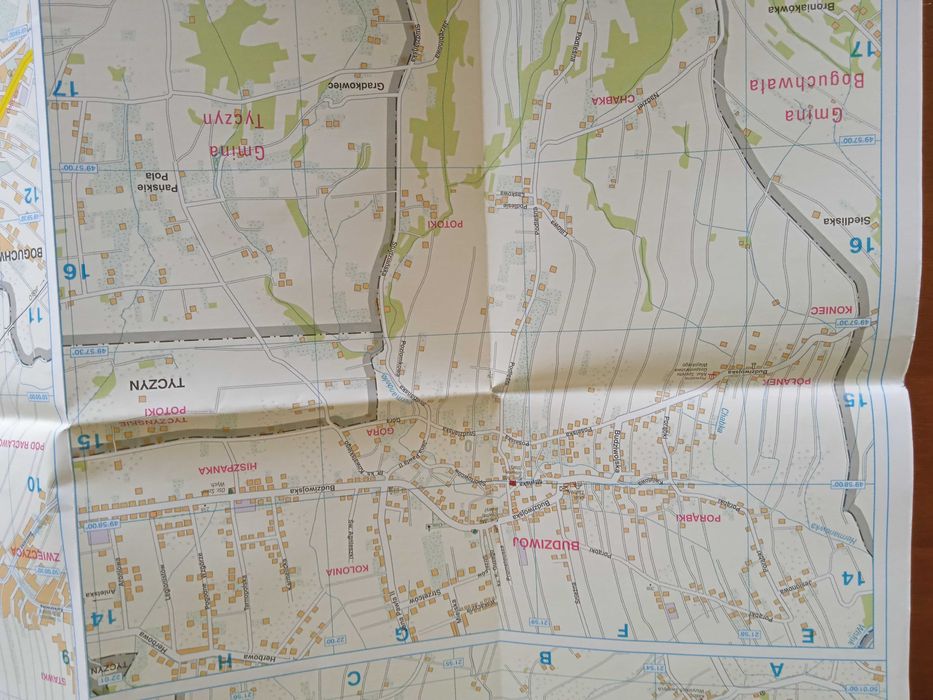 Rzeszów, Jasło, Łańcut plan miasta, mapa