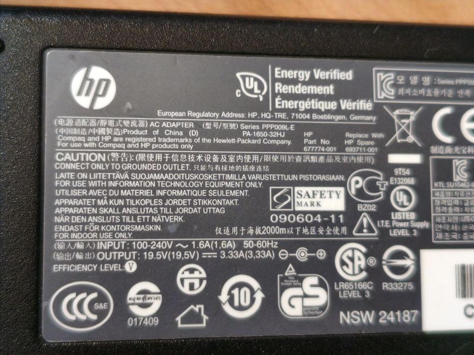 Carregador HP Original 65W HP PA-1650-32HJ  como novo
