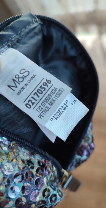 Cekinowa mała kosmetyczka - kopertówka