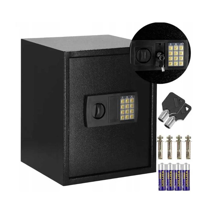 Великий сейф з електронним кодовим замком і ключем 41,5х35х31 см