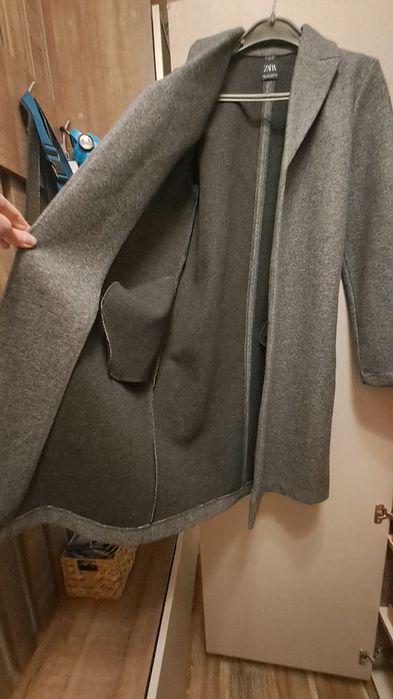 Абсолютно Новое пальто-кардиган  ZARA весенее ...Шерстяное женское пал