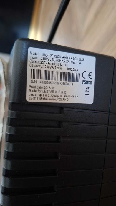 Zasilacz awaryjny UPS Lestar MC-1200SSU AVR