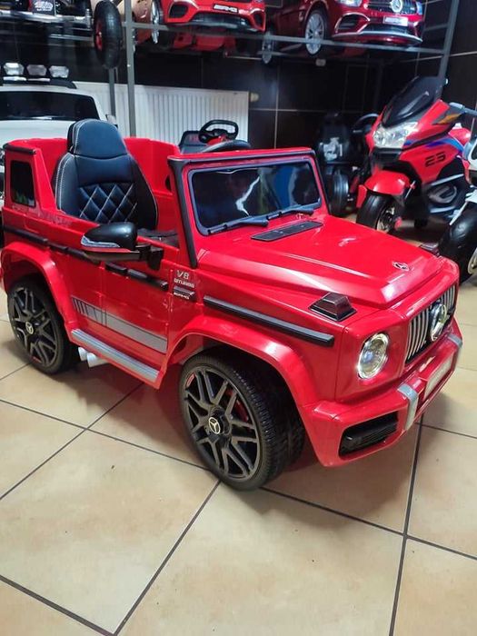 Samochód Mercedes G63 czerwony na akumulator dla dzieci