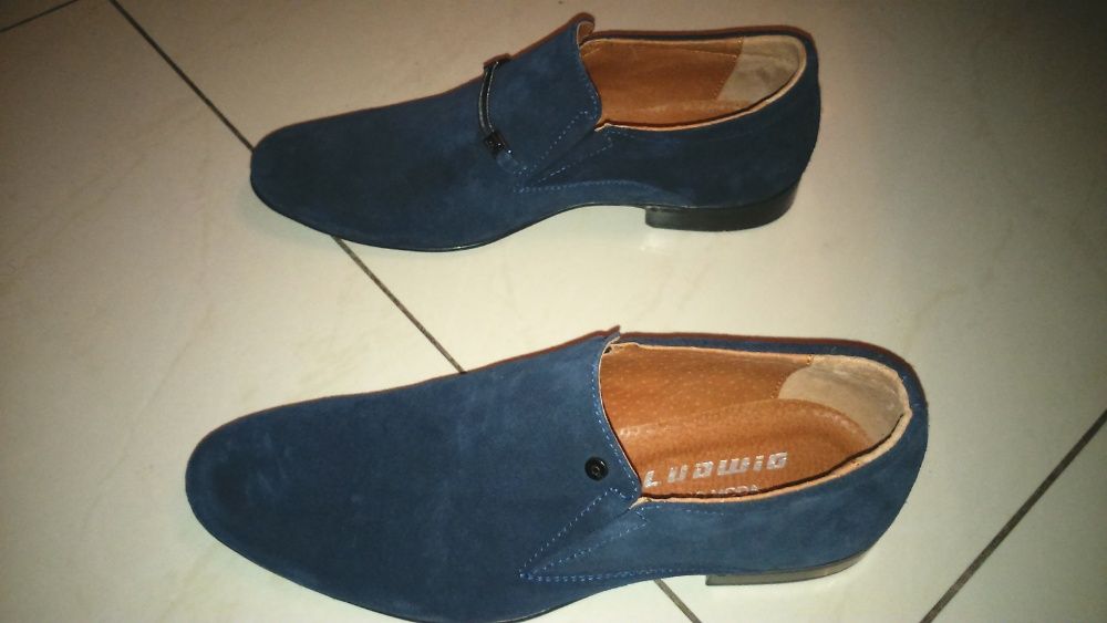 Туфли мужские синий замш 40 размер