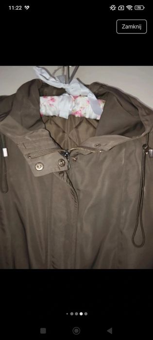 Płaszcz przeciwdeszczowy z kapturem parka Top secret 2w1  O 40