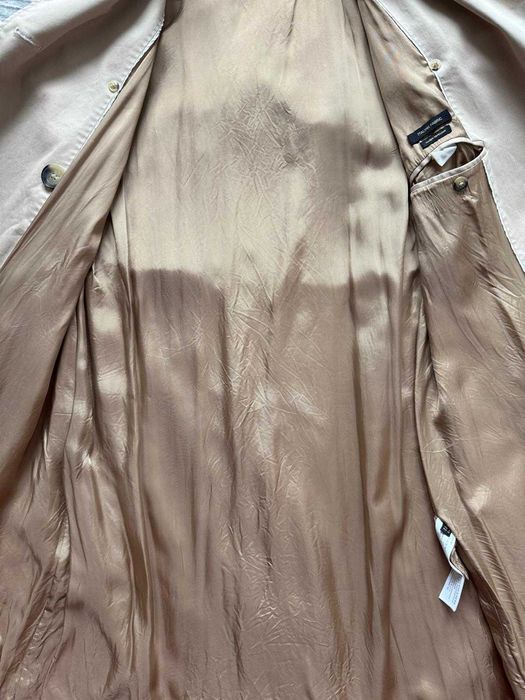 Oryginalny płaszcz damski Massimo Dutti trench coat waterproof beige