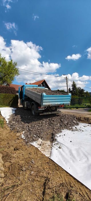 Usługi koparką spycharką roboty ziemne transport ziemi pod trawniki