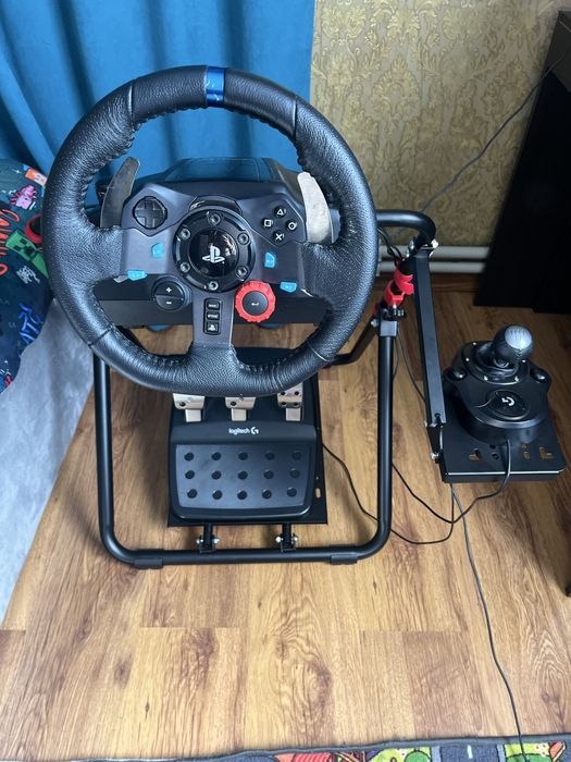 Ігровий набір Logitech G29 (Кермо, Педалі, КПП) + Кокпіт (стійка)
