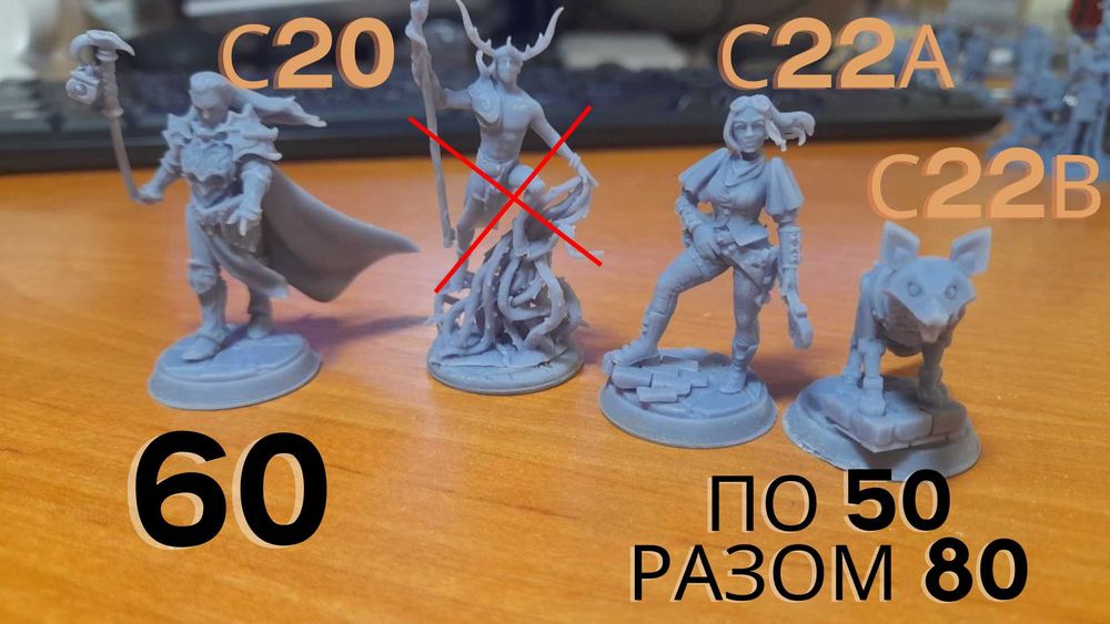 Мініатюри для настільних та рольових ігр (DnD, Pathfinder etc)