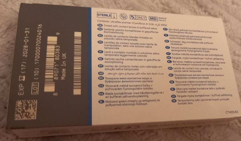 Soczewki ultraflexpremier, -4