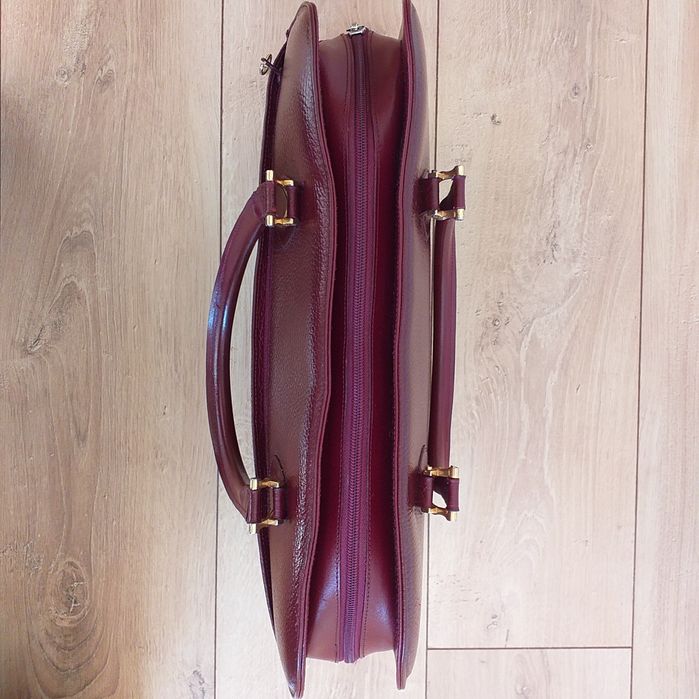 PREMIUM MUST DE CARTIER VINTAGE oryginalna skóra naturalna torebka A4