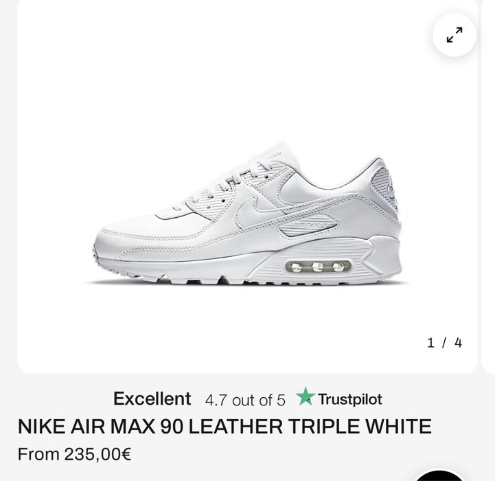 AIR MAX 90 BRANCO COM BEGE  TAMANHO 38