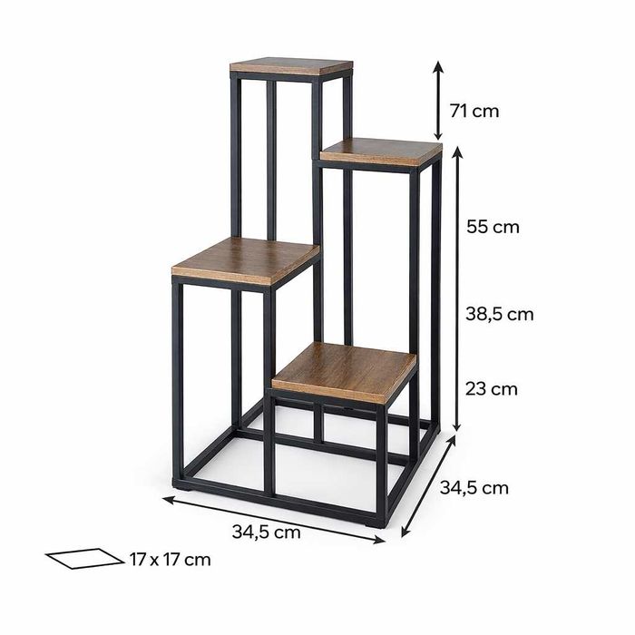 Підставка для квітів 4-рівнева у стилі Loft