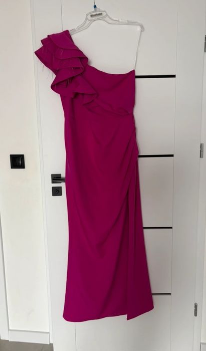 Sukienka wesele ślub bal piórka fukcja XL