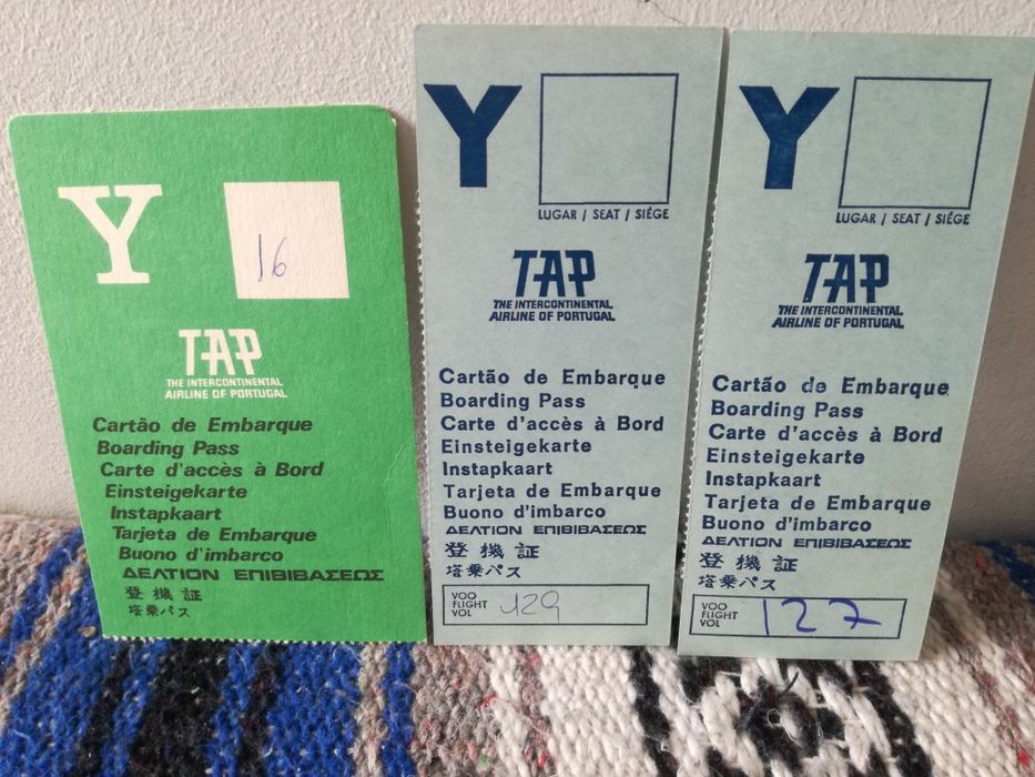 Mapa Swissair 1969/ TAP - Cartões de Embarque/ TIPS 1997