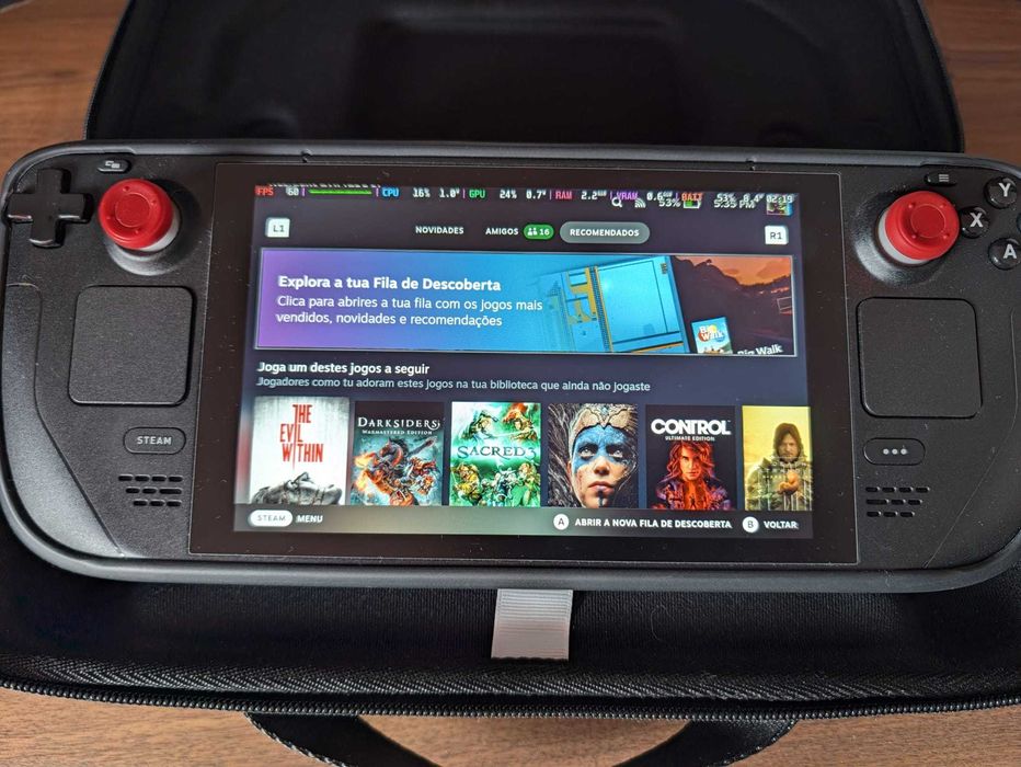 Steam Deck LCD 1TB + Capa + Película + Acessórios Originais