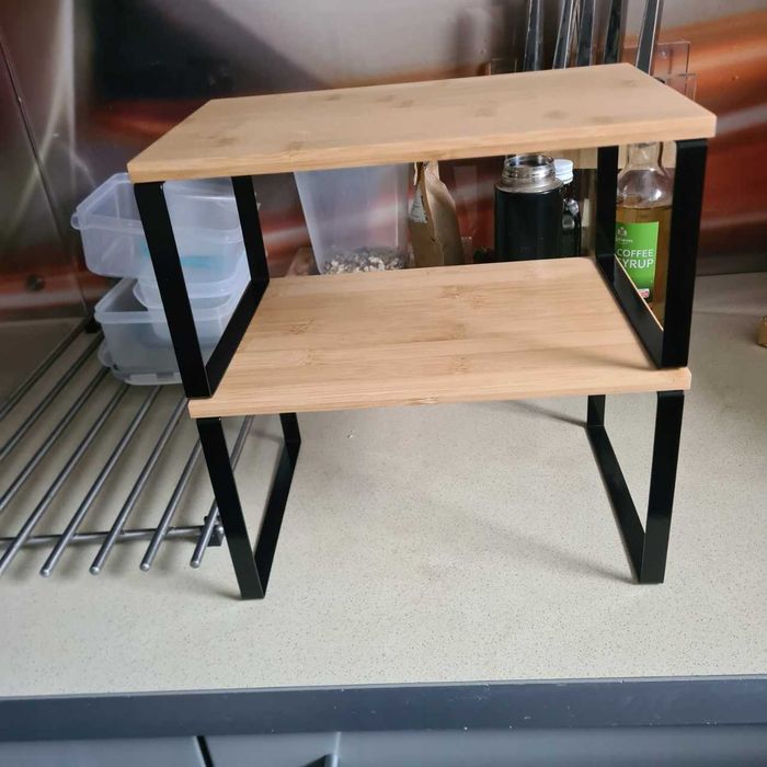 Półki kuchenne bambusowe 2 szt zestaw na przyprawy