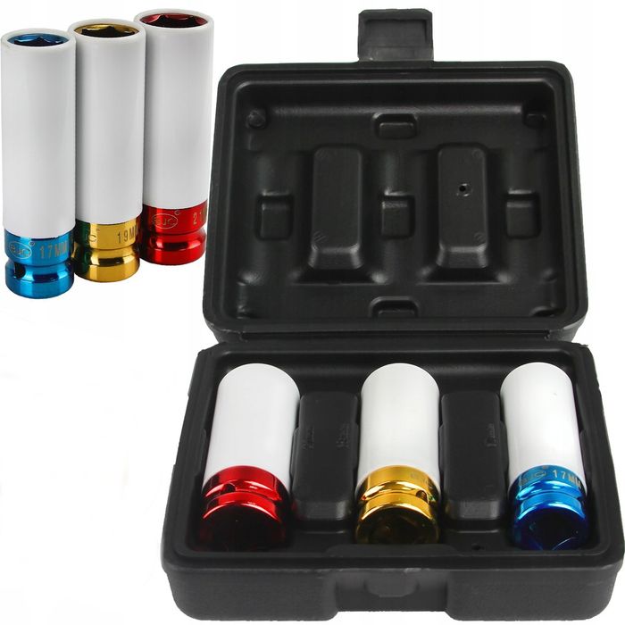 Nasadki Udarowe 1/2 Zestaw Do Alufelg 17 19 21Mm