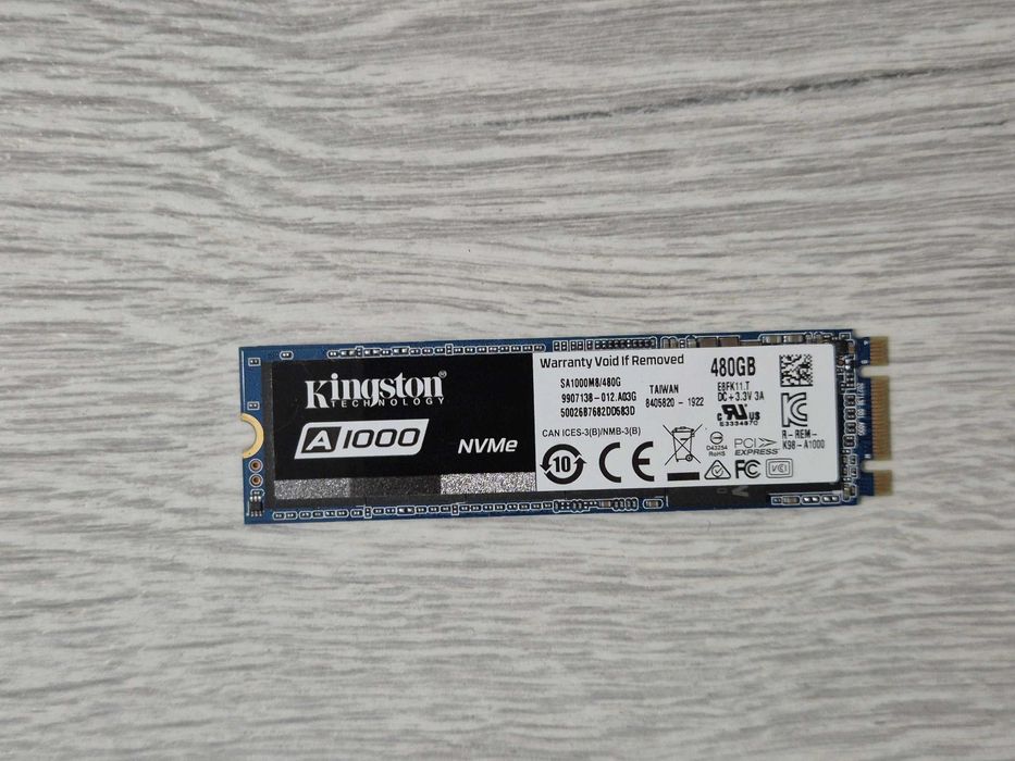 M.2 SSD диск 480GB Kingston A1000 (M.2 2280\NVMe\PCI-e 3.0 x4).TradeIN