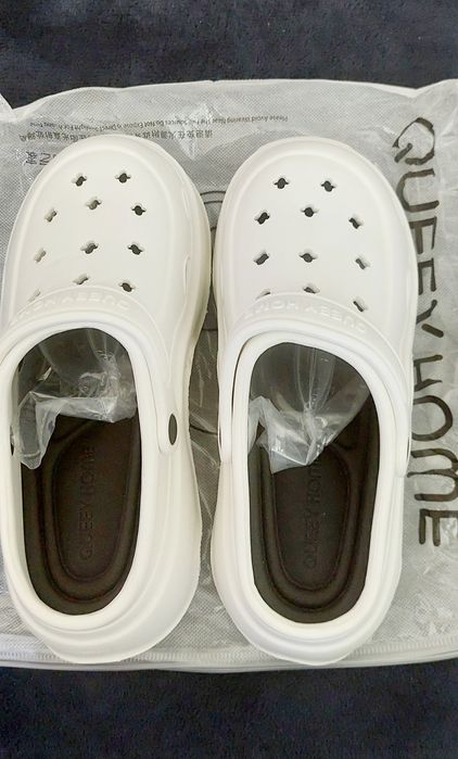 Crocs Сабо Платформа жіночі білі