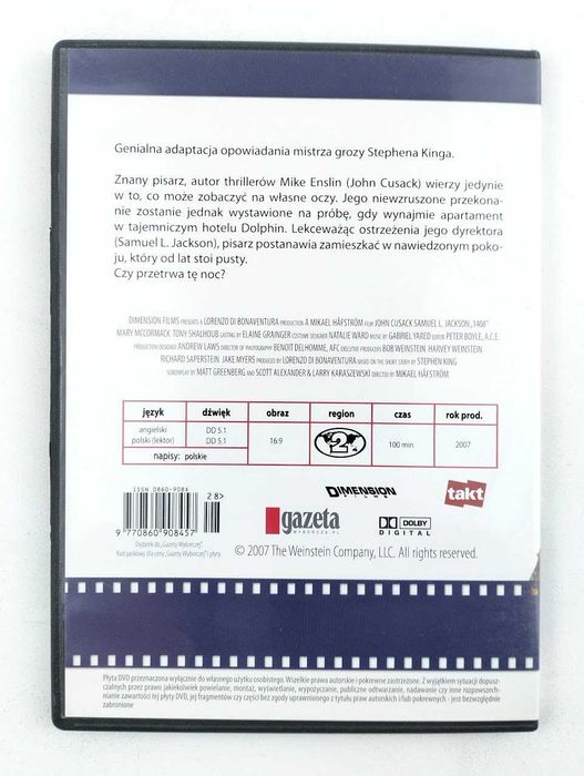 1408 film DVD płyta