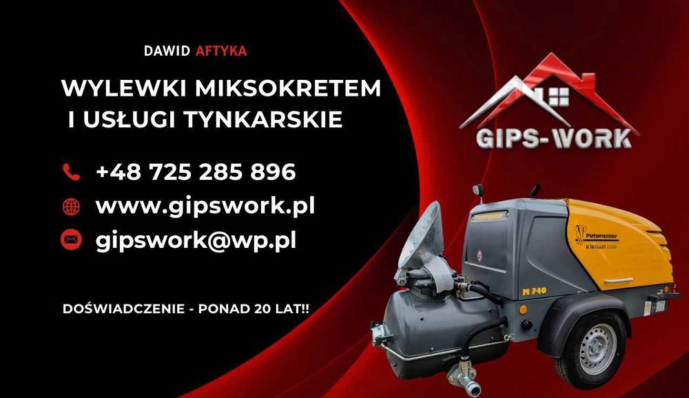 Wylewki Posadzki Miksokretem Mixokretem Tynki maszynowe Gipsy Świdnik