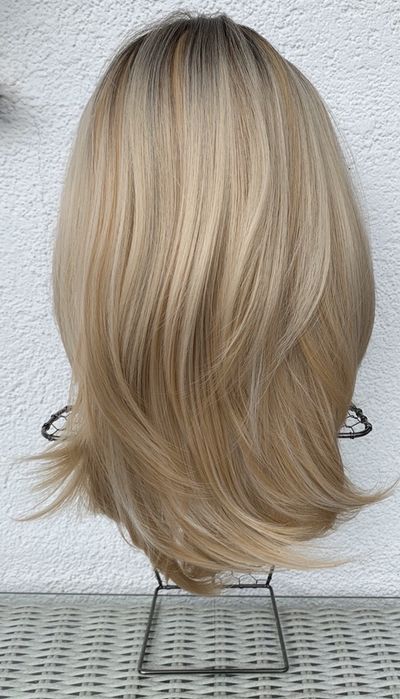 Premium Ultra włosy doczepiane, peruka, naturalny blond ombre 370.