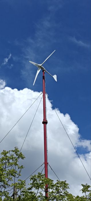 Вітрогенератор 3 кВт (96 В),матча 17м, 2 контролери