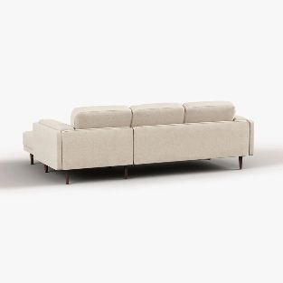 Sofá Gato Preto - Chaise Longue à direita LAWRENCE - Sand 252x160x78