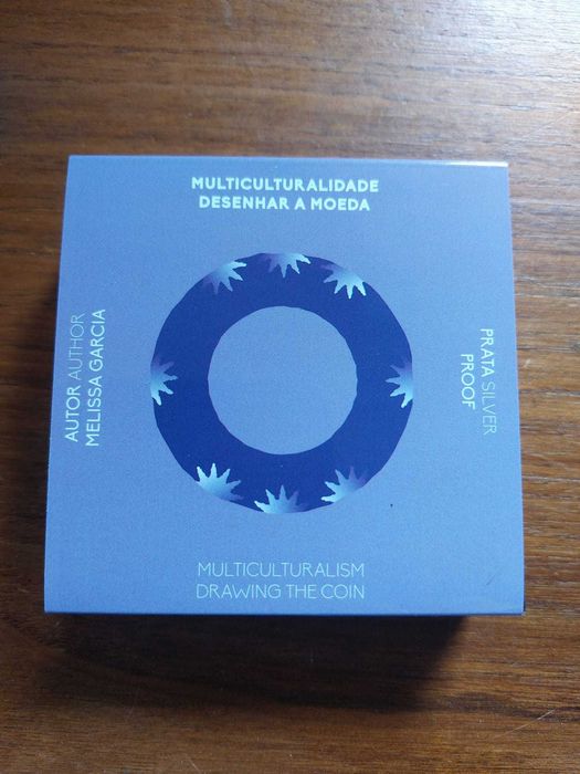 Moeda Multiculturalidade em Prata Proof com Nº 0770 (capicua) - concurso Desenhar a Moeda