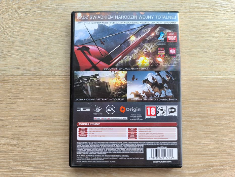 Battlefield 1 [PC] (POLSKA WERSJA) - BOX - Polskie Wydanie Premierowe