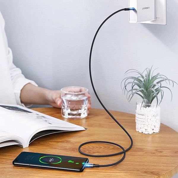 Kabel Ugreen 70427 US316 USB-C - USB-C PD QC FCP 100W 5A 480Mb/s 1m -