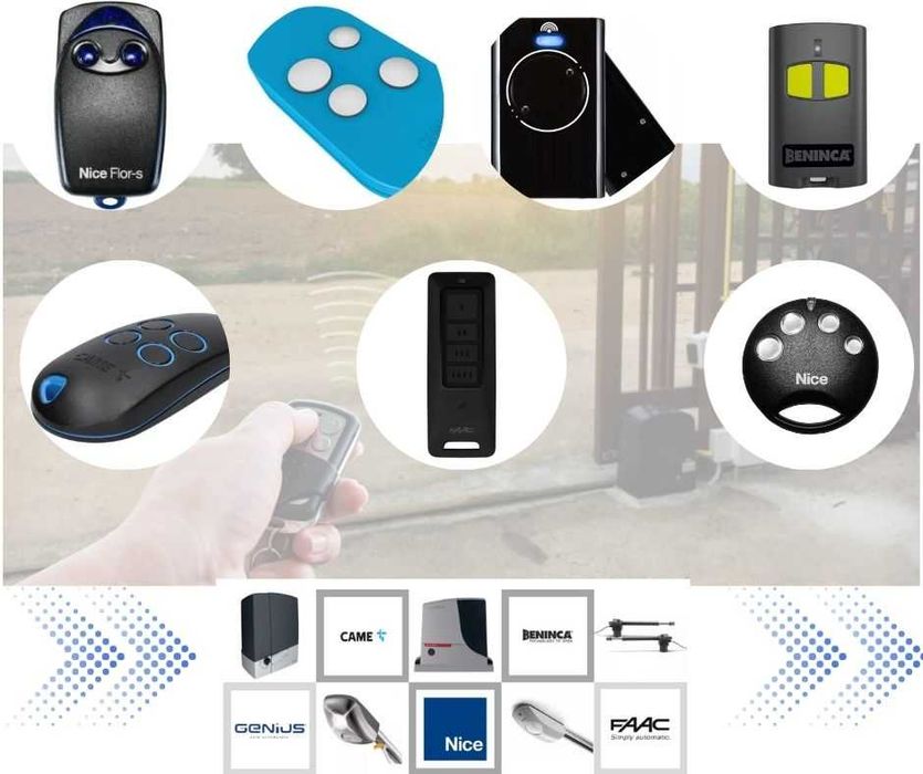 Пульти для воріт Nice, Came, Faac, Beninca, автоматика для воріт