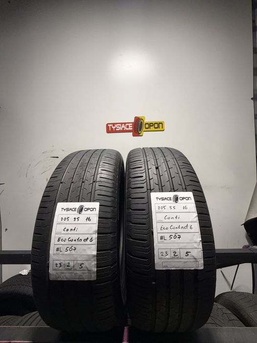 Opony Letnie Continental 205/55R16 EcoContact 6 2szt #L507 Premium
