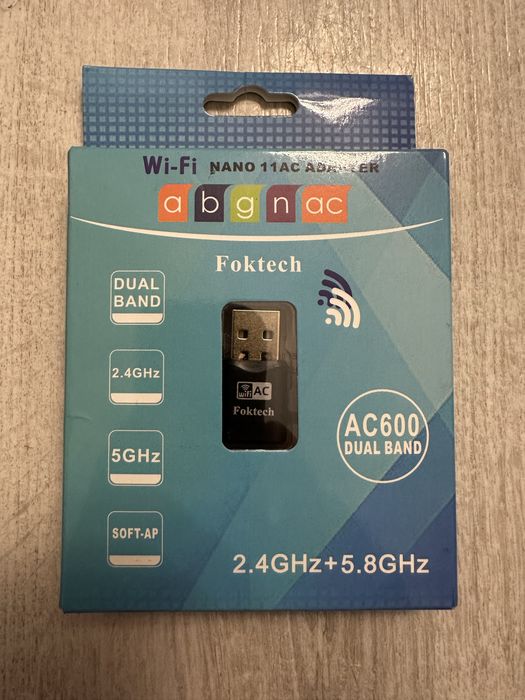 Adapter Wifi USB nowy Foktech AC600