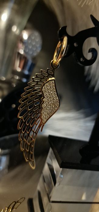 Złote Kolczyki Skrzydła pr.585 Nowe!!!