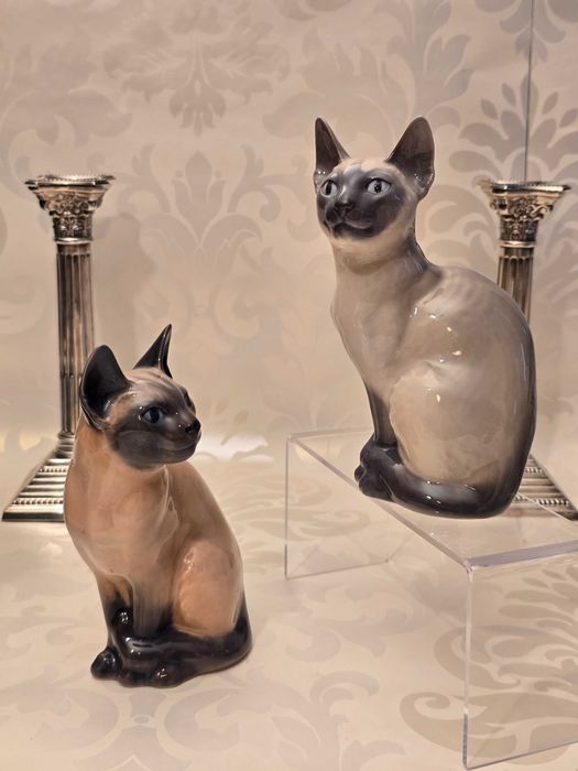 Porcelanowa figurka kot syjamski z manufaktury Royal Copenhagen