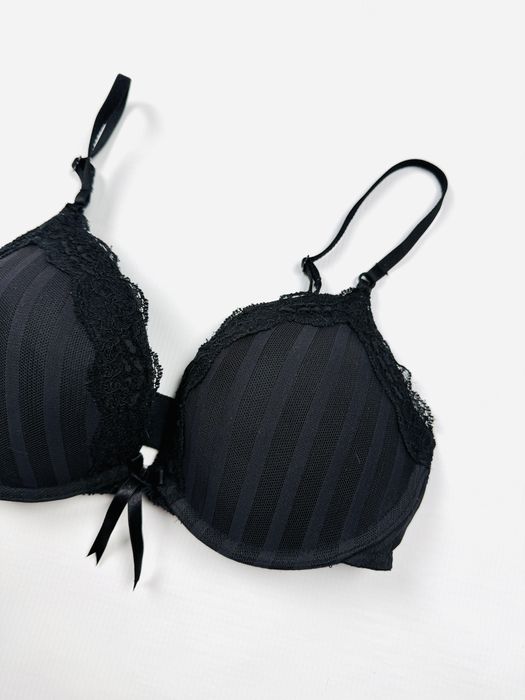Biustonosz push-up 70D czarny