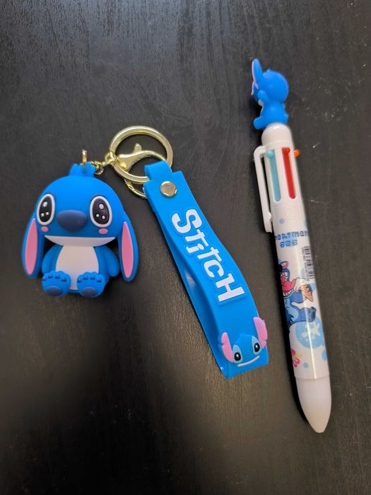 Porta chaves e caneta do Stitch