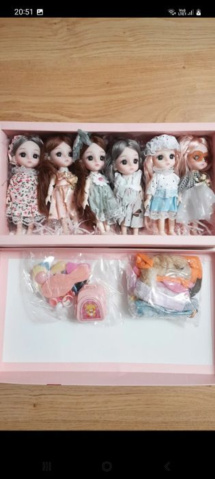 Zestaw 6 laleczek ruchome stawy