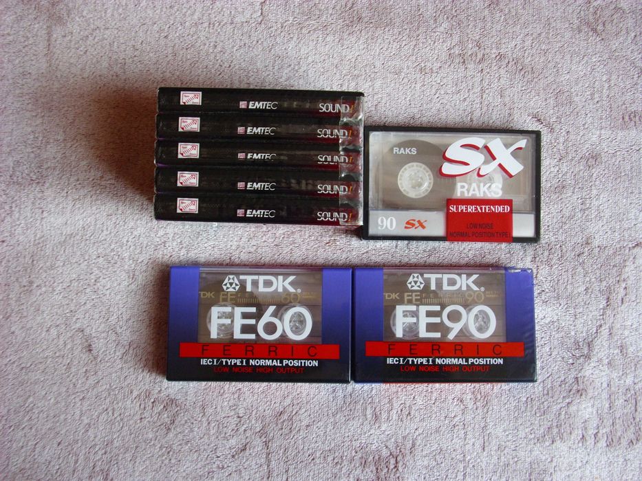 Kasety magnetofonowe - czyste - TDK, Emtec, Raks