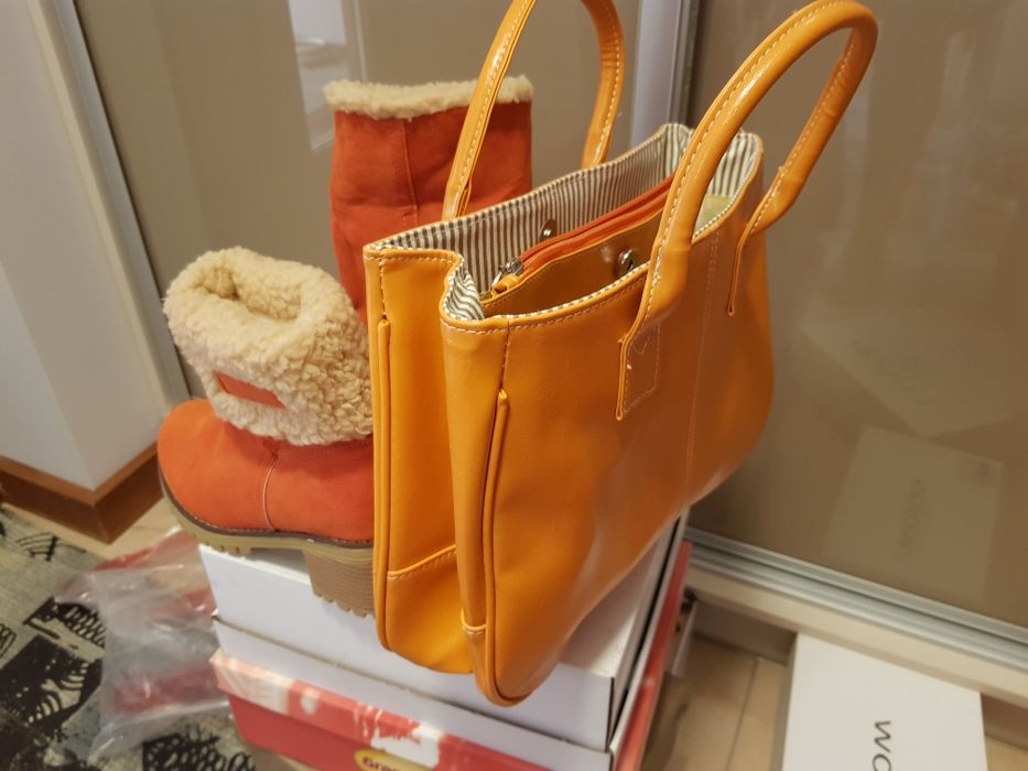 Kozaki, botki, ocieplane, 36, nowe, gratis torebka